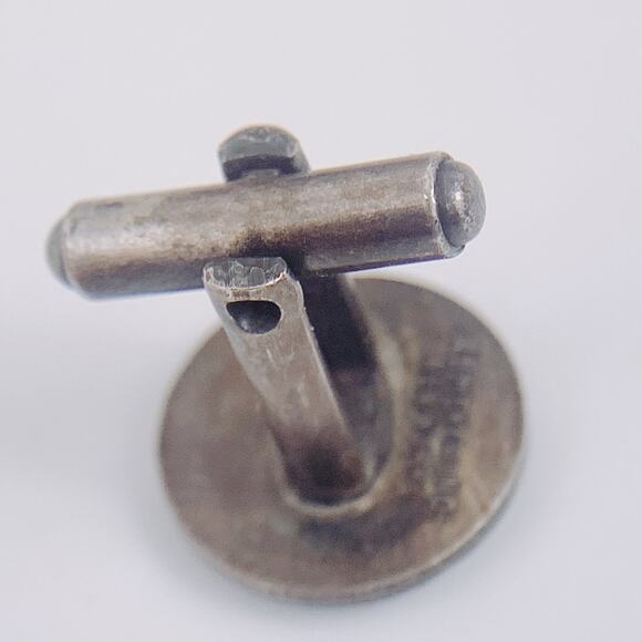 Vintage N.S. Meyer Sterling Silver Military Cufflinks - Eagle Shield Design - Picture 6 of 9